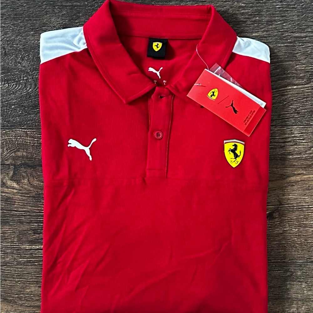 (NWT) PUMA Scuderia Ferrari F1 Men's Classic Polo Red Size Large